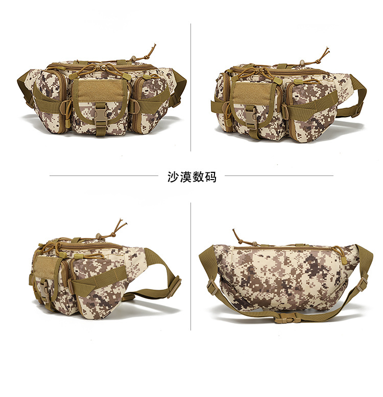 Outdoor Sports Waterproof Waist Bag Fishing Multifunctional Chest Bag Men and Women Camouflage Trend Business Chicken Waist Bag