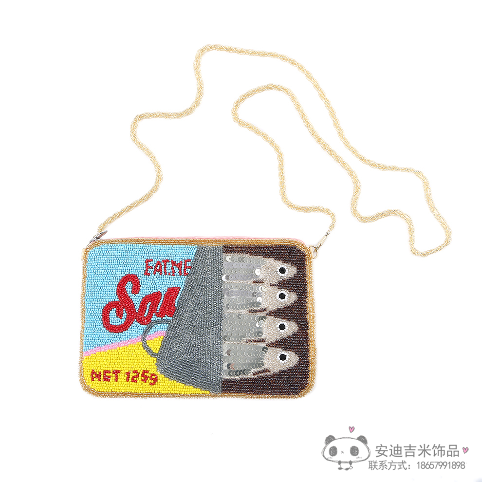Handmade Beaded Weave DIY Coin Purse Cartoon Fashion New Trendy Japanese Small Waist Bag Women&#039;s Bag Factory Direct Sales