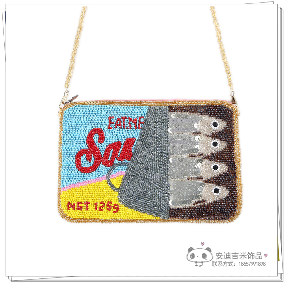 Handmade Beaded Weave DIY Coin Purse Cartoon Fashion New Trendy Japanese Small Waist Bag Women's Bag Factory Direct Sales
