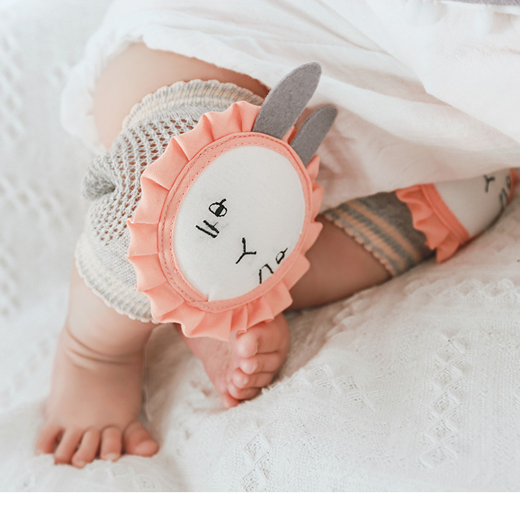 2021 Spring and Summer New Mesh Cartoon Children's Knee Pad Newborn Baby Crawling Kneecap Toddler Protective Gear Hair Generation
