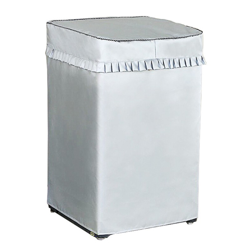 Full-Automatic Washing Machine Cover Oxford Cloth Silver Pastebrushing Waterproof and Sun Protection Wave Wheel Washing Machine Cover Sunshade Dust Cover Cross-Border