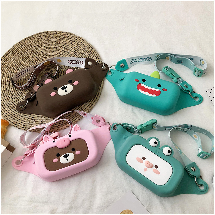 Children's Bag Little Girl Fashion Crossbody Waist Bag Korean Cute College Student Shoulder Bag Cartoon Trendy Chest Bag Wholesale