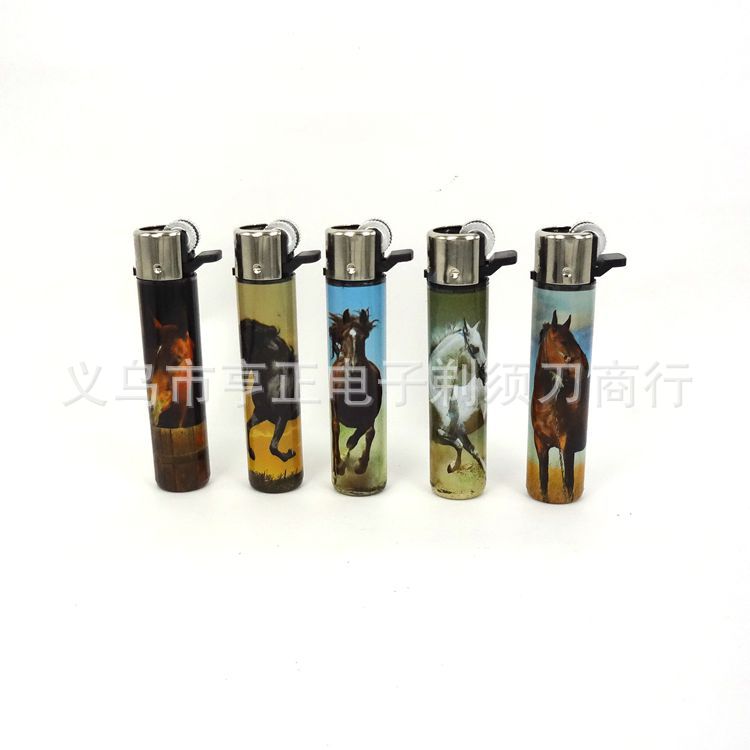 D016 Grinding Wheel Cover Film Black Semi-Bright Plastic Lighter Advertising Lighter Disposable Lighter