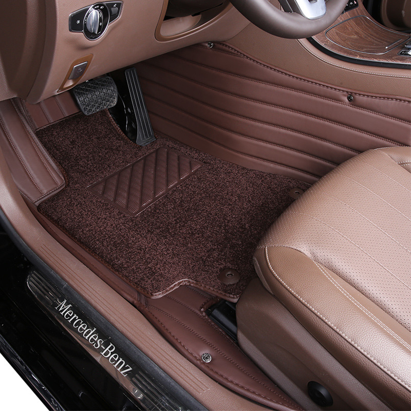 Velvet Blanket Car Foot Mat Mercedes-Benz E300 C200 GLC GLE Ml GLA A200 Fully Enclosed Foot Mat