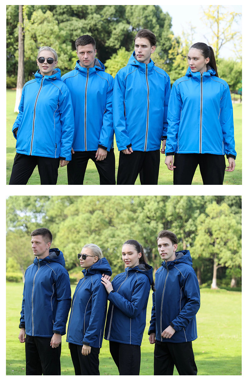 Shell Jacket Printed Logo Winter Work Clothes Fleece-Lined Thick Style Outdoor Windproof Rain Warm Jacket Men and Women Wholesale Shell Jacket Printed Logo Winter Work Clothes Fleece-Lined Thick Style Outdoor Windproof Rain Warm Jacket Men and Women Wholesale
