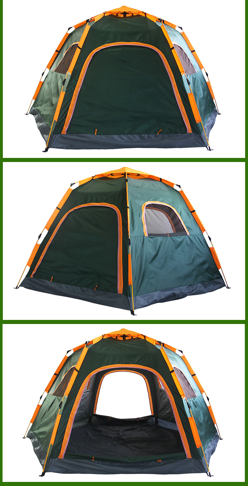 Outdoor Park Camping Camping 6-8 People Automatic Hexagonal Tent Double-Layer Tent Camping Factory Direct Sales Wholesale Outdoor Park Camping Camping 6-8 People Automatic Hexagonal Tent Double-Layer Tent Camping Factory Direct Sales Wholesale