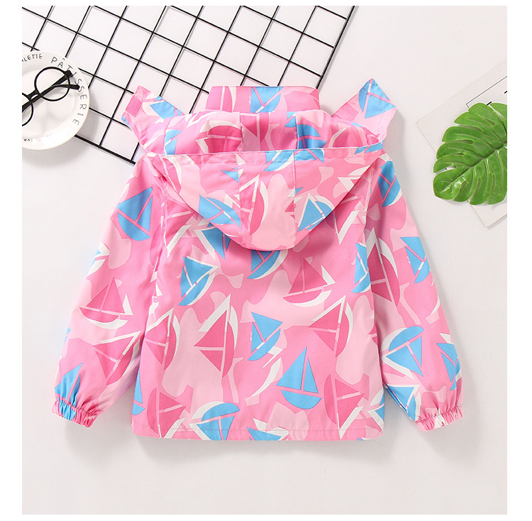 Girls' Coat Autumn and Winter Clothing 2021 Middle and Big Children Fashionable Stylish Outdoor Windproof Clothing Children's Three-in-One Shell Jacket Tide