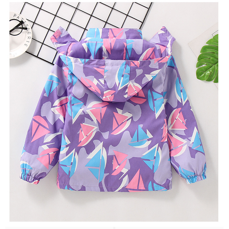 Girls' Coat Autumn and Winter Clothing 2021 Middle and Big Children Fashionable Stylish Outdoor Windproof Clothing Children's Three-in-One Shell Jacket Tide