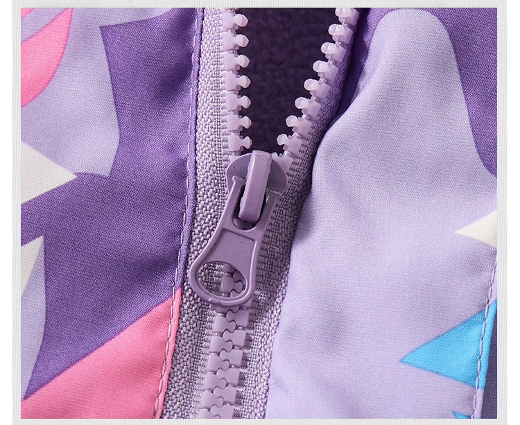 Girls' Coat Autumn and Winter Clothing 2021 Middle and Big Children Fashionable Stylish Outdoor Windproof Clothing Children's Three-in-One Shell Jacket Tide
