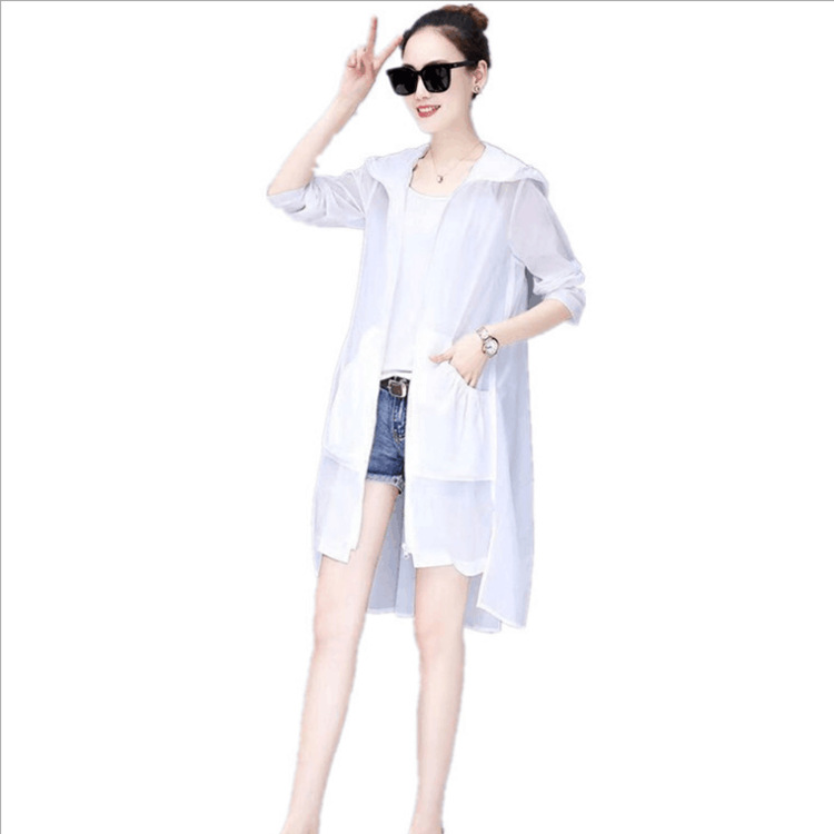 2020 Summer Sun Protective Clothes Women's Mid-Length Large Size Loose Sunscreen Clothes Breathable Outdoor Cycling Jacket Factory Direct Sales 2020 Summer Sun Protective Clothes Women's Mid-Length Large Size Loose Sunscreen Clothes Breathable Outdoor Cycling Jacket Factory Direct Sales