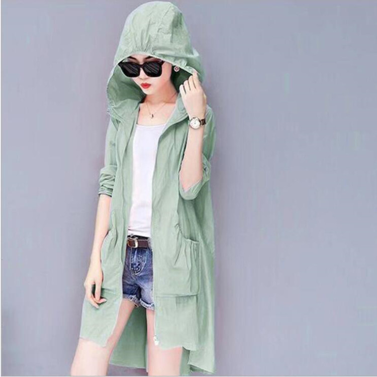 2020 Summer Sun Protective Clothes Women's Mid-Length Large Size Loose Sunscreen Clothes Breathable Outdoor Cycling Jacket Factory Direct Sales 2020 Summer Sun Protective Clothes Women's Mid-Length Large Size Loose Sunscreen Clothes Breathable Outdoor Cycling Jacket Factory Direct Sales