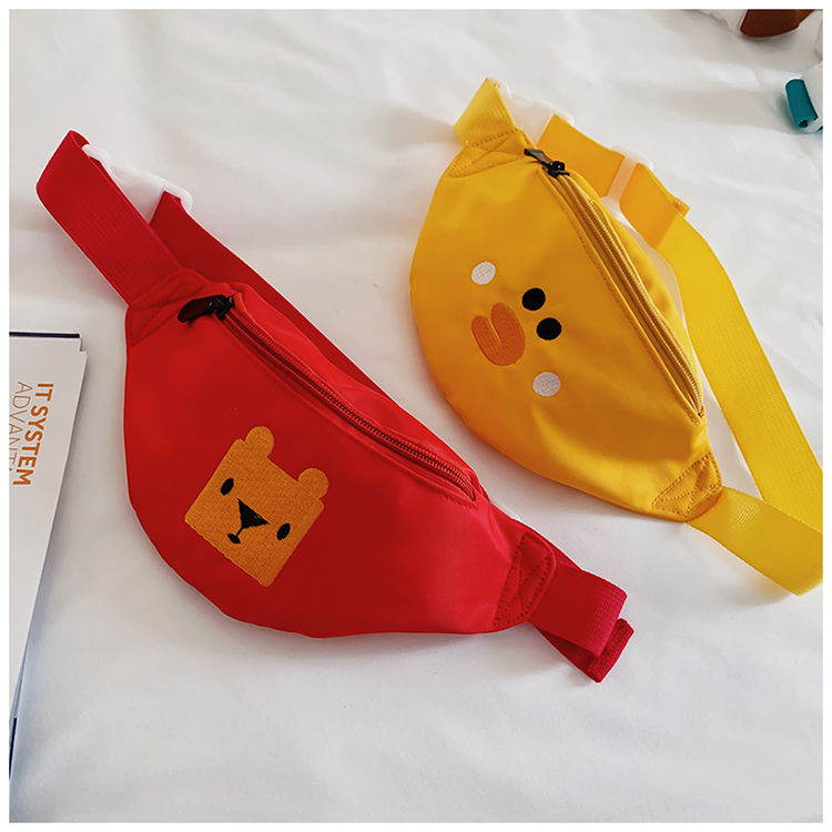 Women's Chest Bag New All-Match Shoulder Bag Smiley Face Rabbit Mouth Cartoon Cute Small Bag Crossbody Waist Bag Fashion