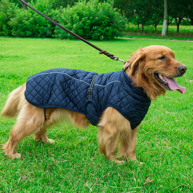 V · Pet · B · R Autumn and Winter Large Dog Dog Cotton-Padded Clothes Cross-Border Pet Outdoor Shell Jacket Reflective Warm Clothes
