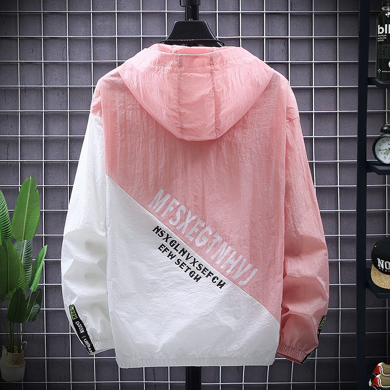 Summer Oblique Sun Protection Clothing Men&#039;s Korean Style Fashion Men&#039;s Clothing Jacket Outdoor Splicing Fishing Sun-Proof Clothes Men&#039;s
