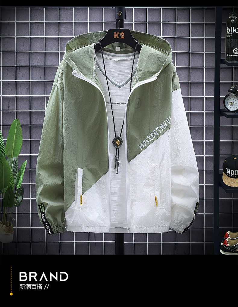Summer Oblique Sun Protection Clothing Men's Korean Style Fashion Men's Clothing Jacket Outdoor Splicing Fishing Sun-Proof Clothes Men's Summer Oblique Sun Protection Clothing Men's Korean Style Fashion Men's Clothing Jacket Outdoor Splicing Fishing Sun-Proof Clothes Men's