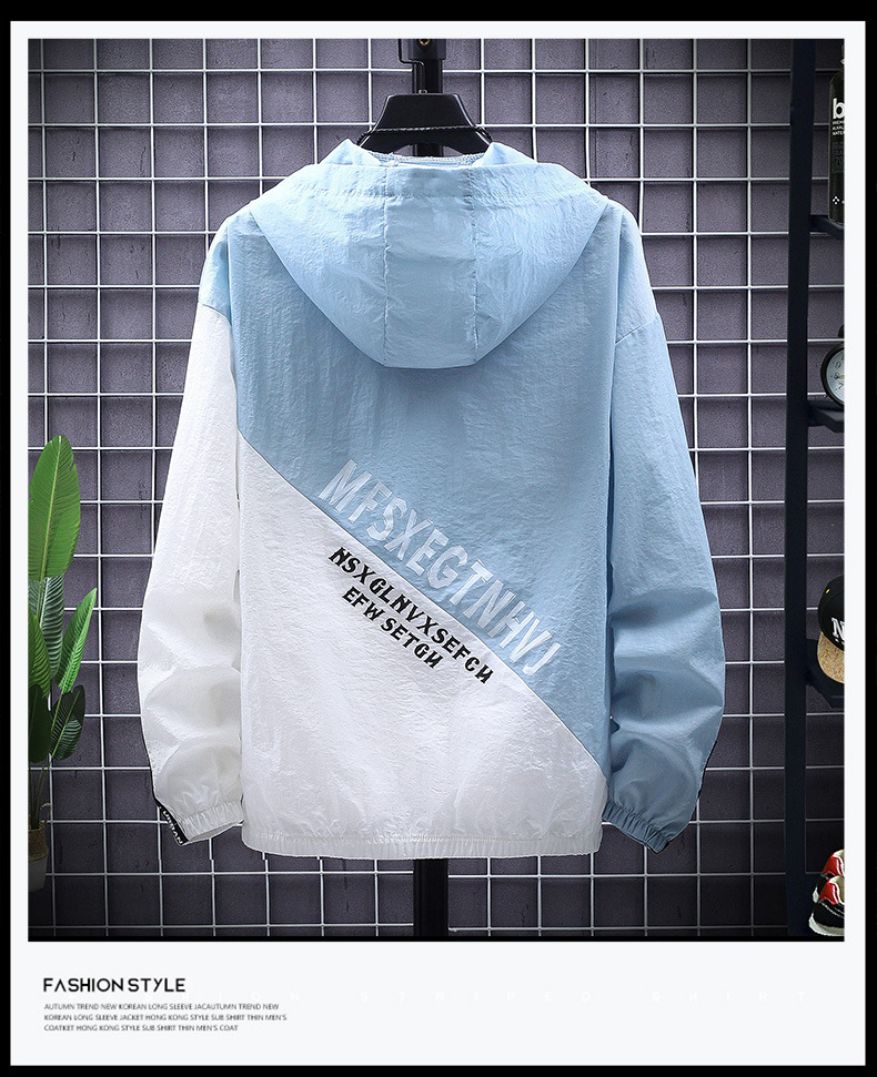 Summer Oblique Sun Protection Clothing Men's Korean Style Fashion Men's Clothing Jacket Outdoor Splicing Fishing Sun-Proof Clothes Men's Summer Oblique Sun Protection Clothing Men's Korean Style Fashion Men's Clothing Jacket Outdoor Splicing Fishing Sun-Proof Clothes Men's