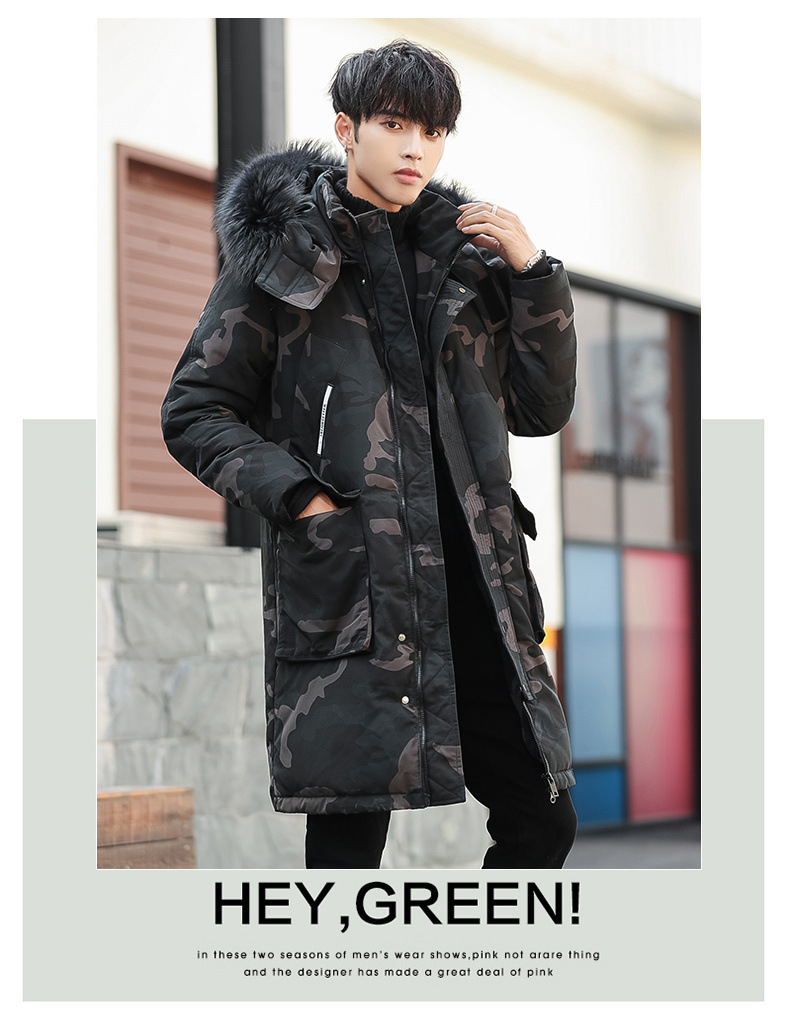 2021 Winter New down Jacket Coat Men's Trendy Thickening Mid-Length Big Fur Collar Outdoor Youth down Jacket 2021 Winter New down Jacket Coat Men's Trendy Thickening Mid-Length Big Fur Collar Outdoor Youth down Jacket