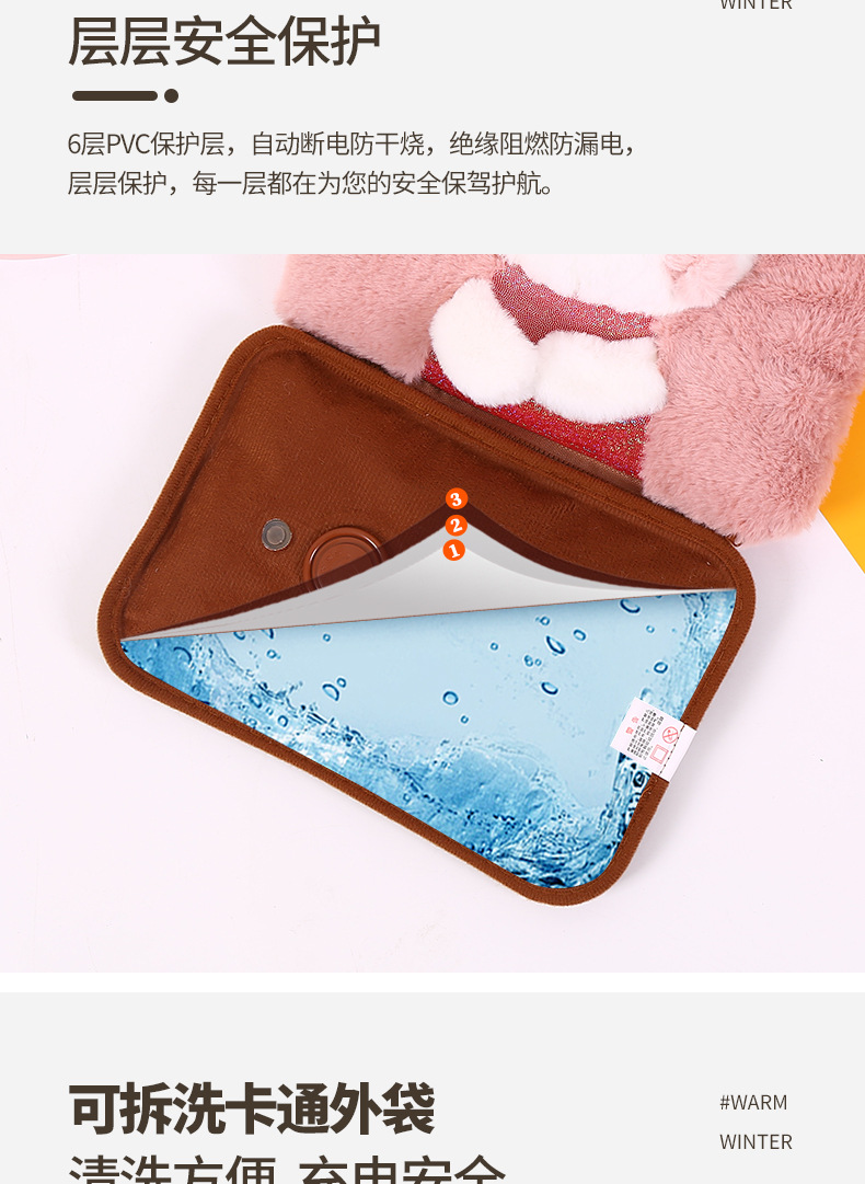 New Two-Side Hand Putting Rechargeable Hot Water Bag Warm Waist Hand Warmer Cartoon Cute Hot-Water Bag Heating Pad Students Wholesale New Two-Side Hand Putting Rechargeable Hot Water Bag Warm Waist Hand Warmer Cartoon Cute Hot-Water Bag Heating Pad Students Wholesale