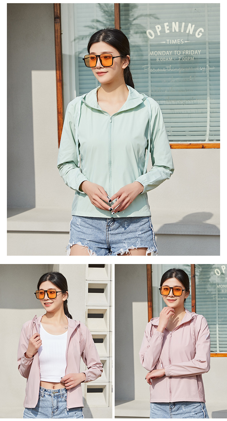 2022 Spring and Summer New Sports Outdoor Ice Silk Sun Protection Clothing Men's Women's Hoodie Zipper Couple UV-Proof Fitness Jacket 2022 Spring and Summer New Sports Outdoor Ice Silk Sun Protection Clothing Men's Women's Hoodie Zipper Couple UV-Proof Fitness Jacket