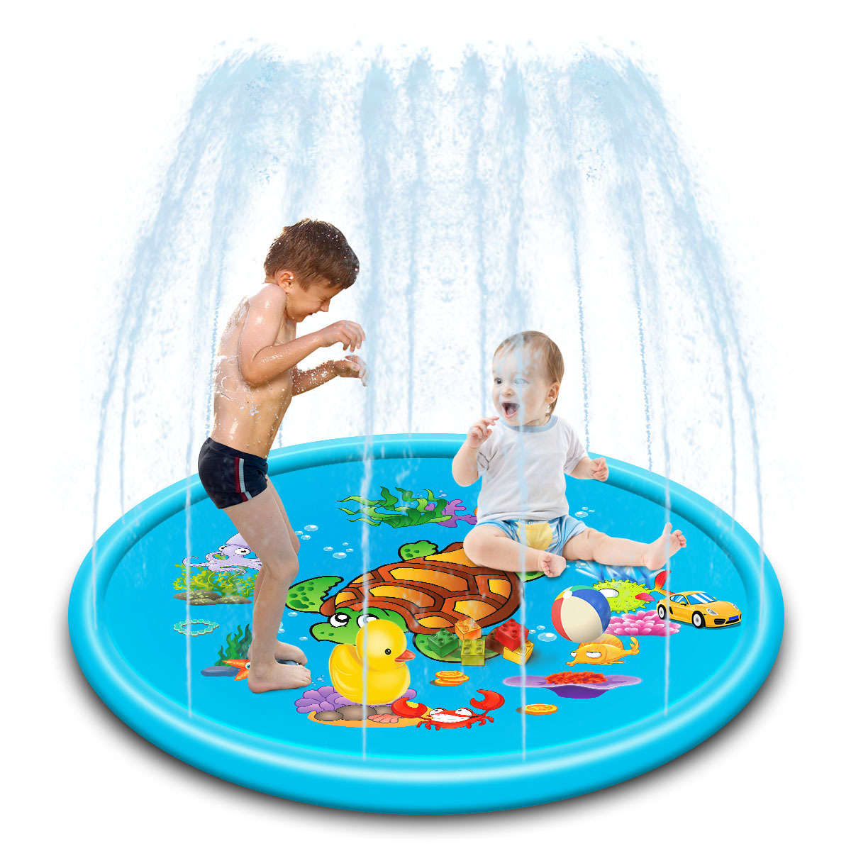 Factory Direct Sales Extra Large Children's Toy Water Spray Pad, Thickened Explosion-Proof PVC Inflatable Water Spray Pad Water Spray Pad