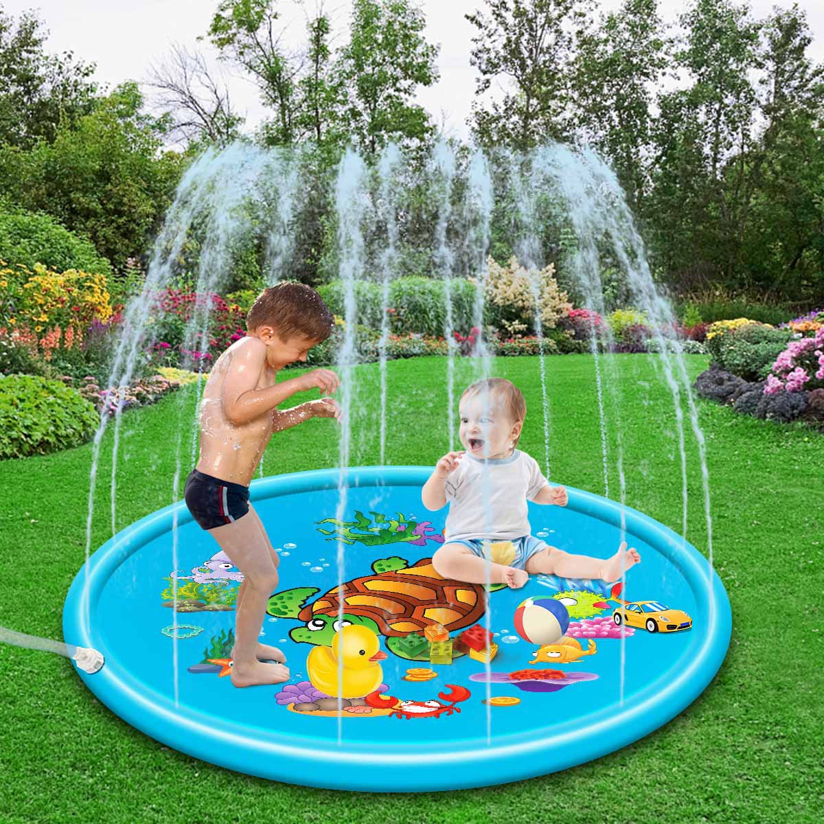 Factory Direct Sales Extra Large Children's Toy Water Spray Pad, Thickened Explosion-Proof PVC Inflatable Water Spray Pad Water Spray Pad