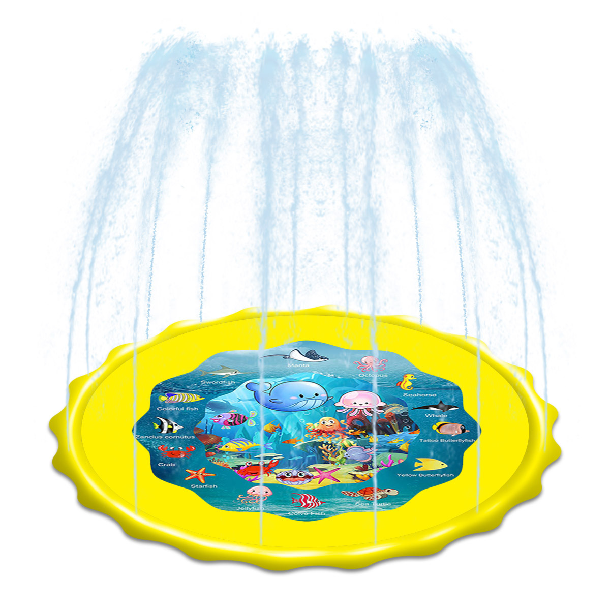 Factory Direct Sales Extra Large Children's Toy Water Spray Pad, Thickened Explosion-Proof PVC Inflatable Water Spray Pad Water Spray Pad