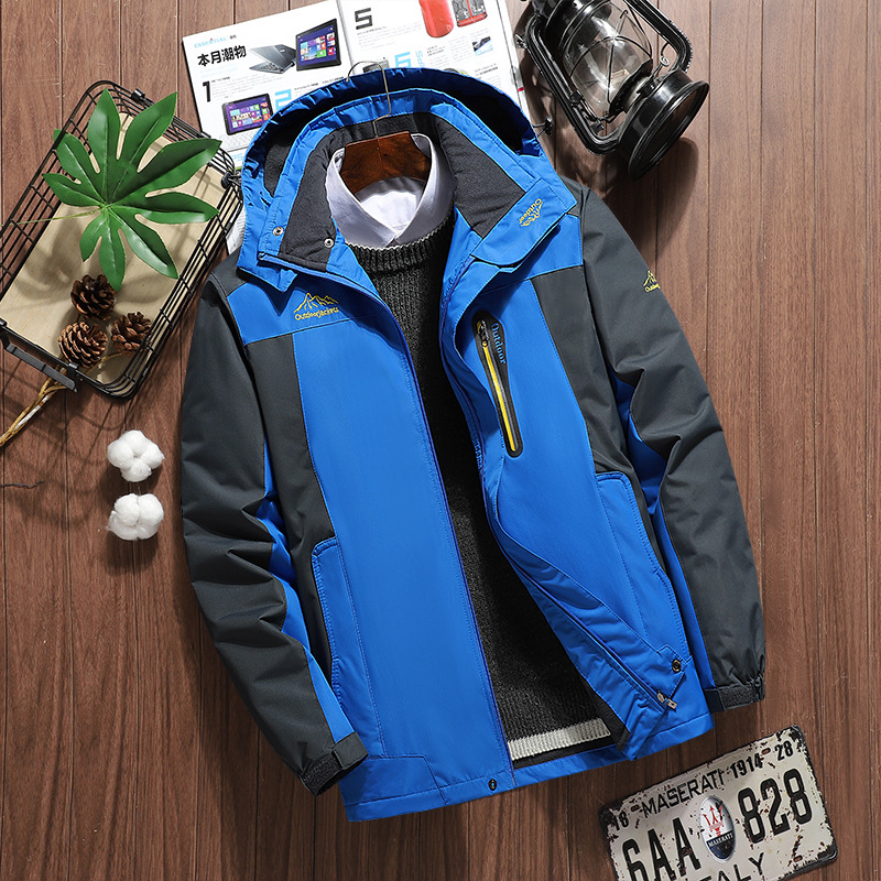 Men&#039;s Shell Jacket Fleece Lined Padded Warm Keeping Cold Protective Clothing Winter Windproof Tooling Outdoor Mountaineering Couple Coat Wholesale
