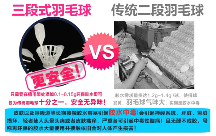 Three stage badminton hit the new nylon ball to fight the stability of the wholesale and retail sales
