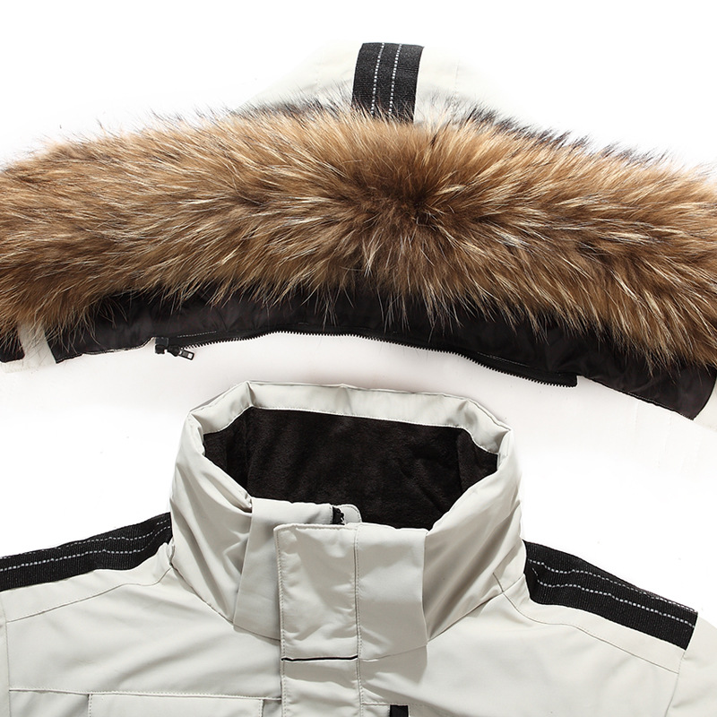 Down Jacket Men&#039;s Mid-Length Korean-Style Running Men&#039;s Couple Men&#039;s and Women&#039;s Same Thickened Warm Work Clothing Outdoor Cold Protective Clothing Coat