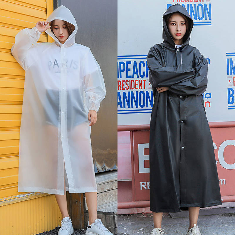 Fashion Raincoat Jacket Unisex Thickened Adult Portable Waterproof Outdoor Travel One-Piece Universal Non-Disposable Poncho