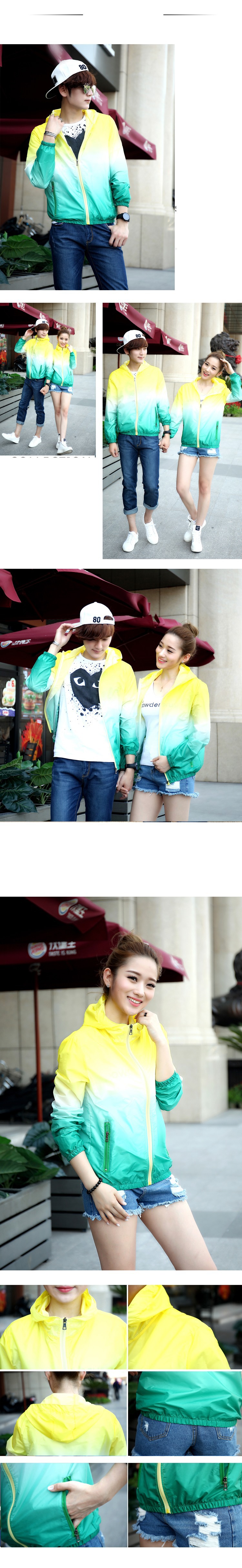 Couple Wear Lightweight UV-Proof Jacket Sun Protection Clothing Women's Large Size Sun Protection Clothing Men's Outdoor Sports Skin Trench Coat