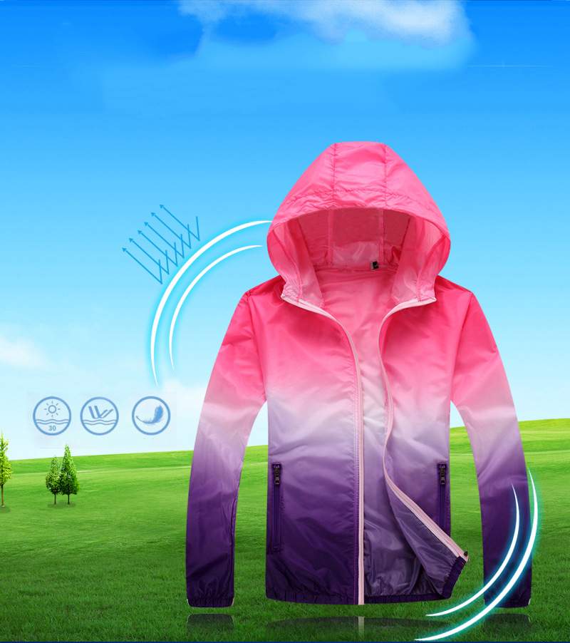 Couple Wear Lightweight UV-Proof Jacket Sun Protection Clothing Women's Large Size Sun Protection Clothing Men's Outdoor Sports Skin Trench Coat