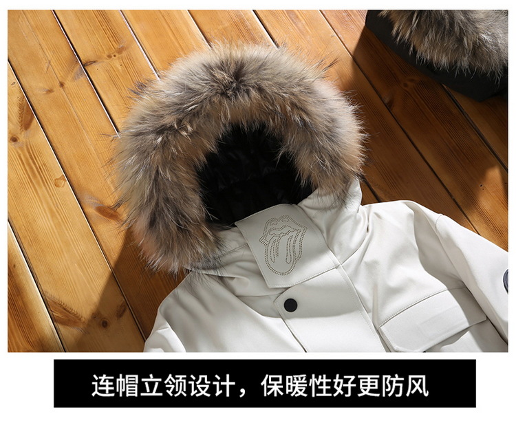 2021 New Winter Men's down Jacket Outdoor Work Clothes Thickening plus Size Fur Collar down Jacket Rolling Stone Lickitung Coat