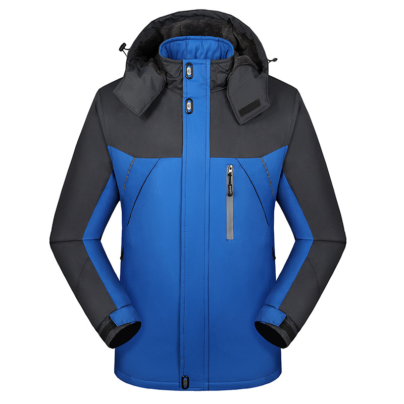 Outdoor Shell Jacket New Autumn and Winter Men&#039;s Fleece-Lined Thickened Warm Cotton-Padded Coat Windproof Waterproof Mountaineering Suit Travel Men&#039;s Coat