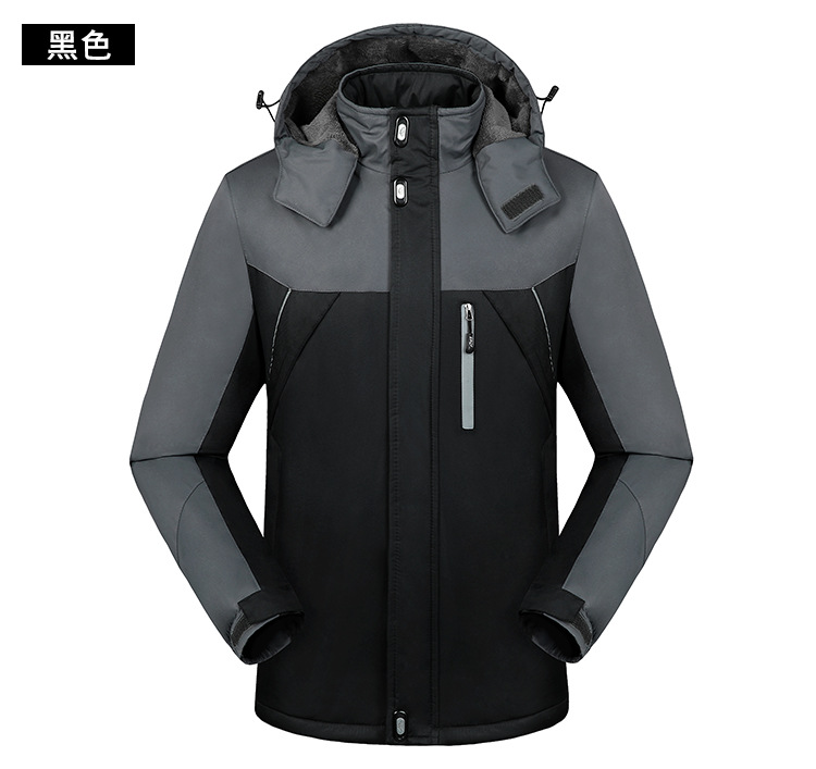 Outdoor Shell Jacket New Autumn and Winter Men's Fleece-Lined Thickened Warm Cotton-Padded Coat Windproof Waterproof Mountaineering Suit Travel Men's Coat Outdoor Shell Jacket New Autumn and Winter Men's Fleece-Lined Thickened Warm Cotton-Padded Coat Windproof Waterproof Mountaineering Suit Travel Men's Coat