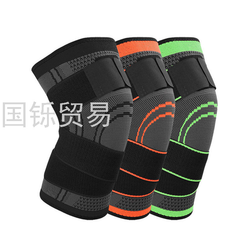 Bandage Winding Kneecap Household Protective Gear outside Riding Fitness Running Men and Women Breathable Nylon Knitted Pressure Sports Kneecaps