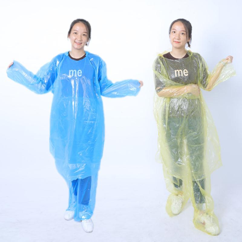 Adult Thickened Disposable Raincoat Single Hiking Outdoor Raincoat Suit Protective Jacket Unisex Spot