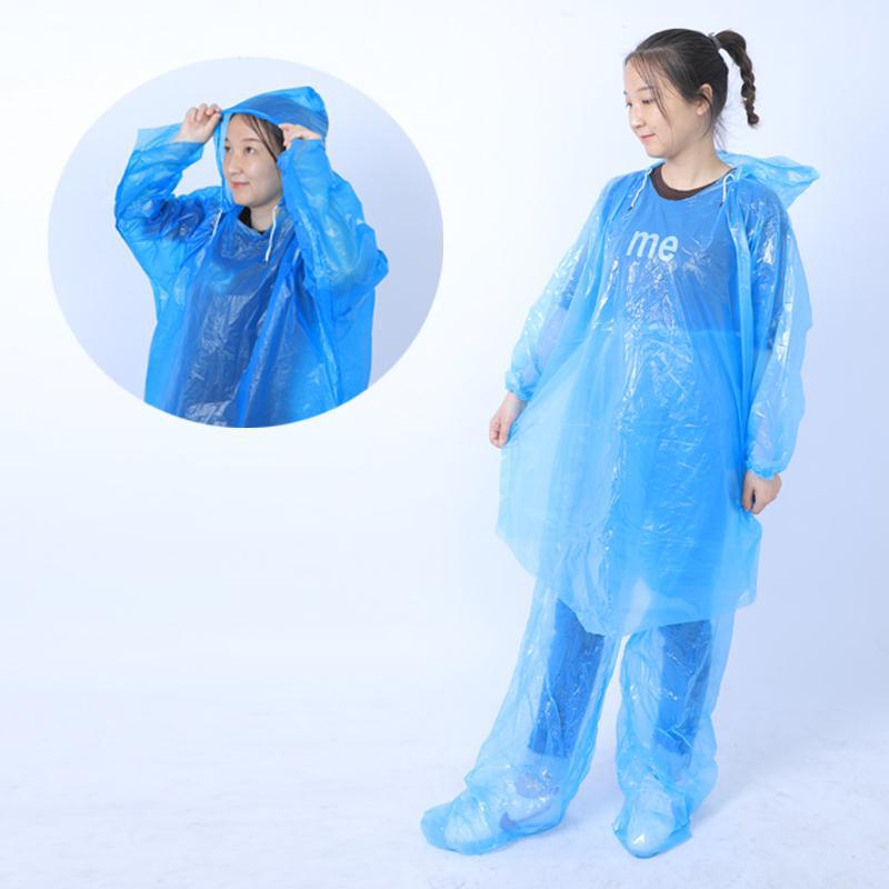 Adult Thickened Disposable Raincoat Single Hiking Outdoor Raincoat Suit Protective Jacket Unisex Spot