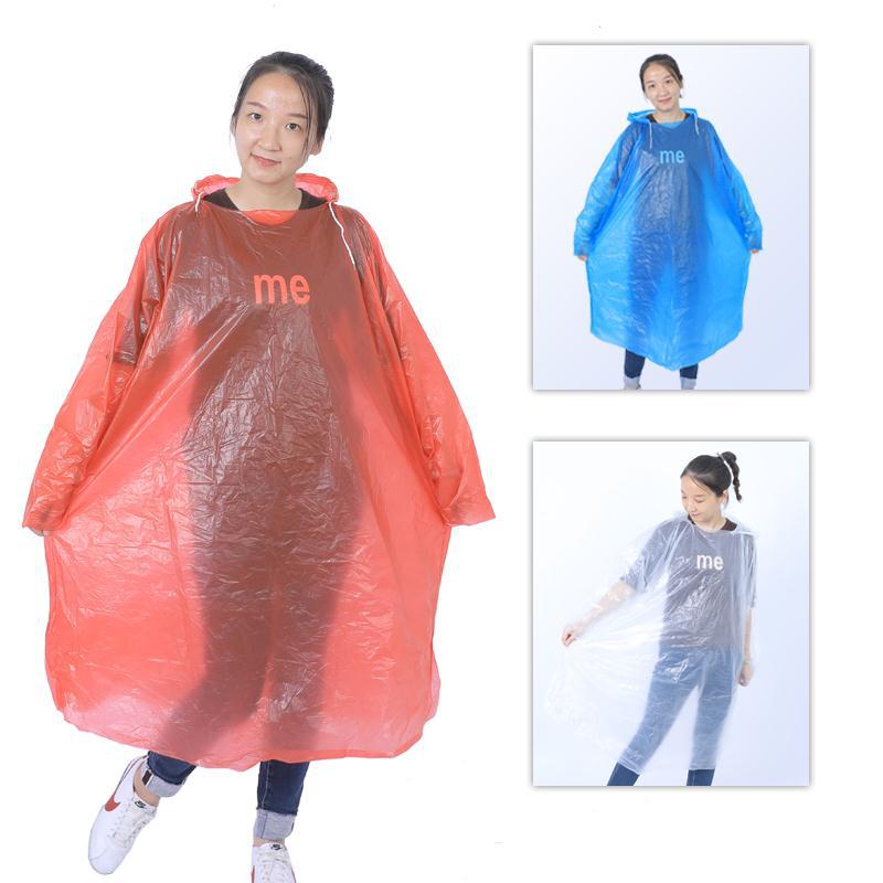 Adult Thickened Disposable Raincoat Single Hiking Outdoor Raincoat Suit Protective Jacket Unisex Spot