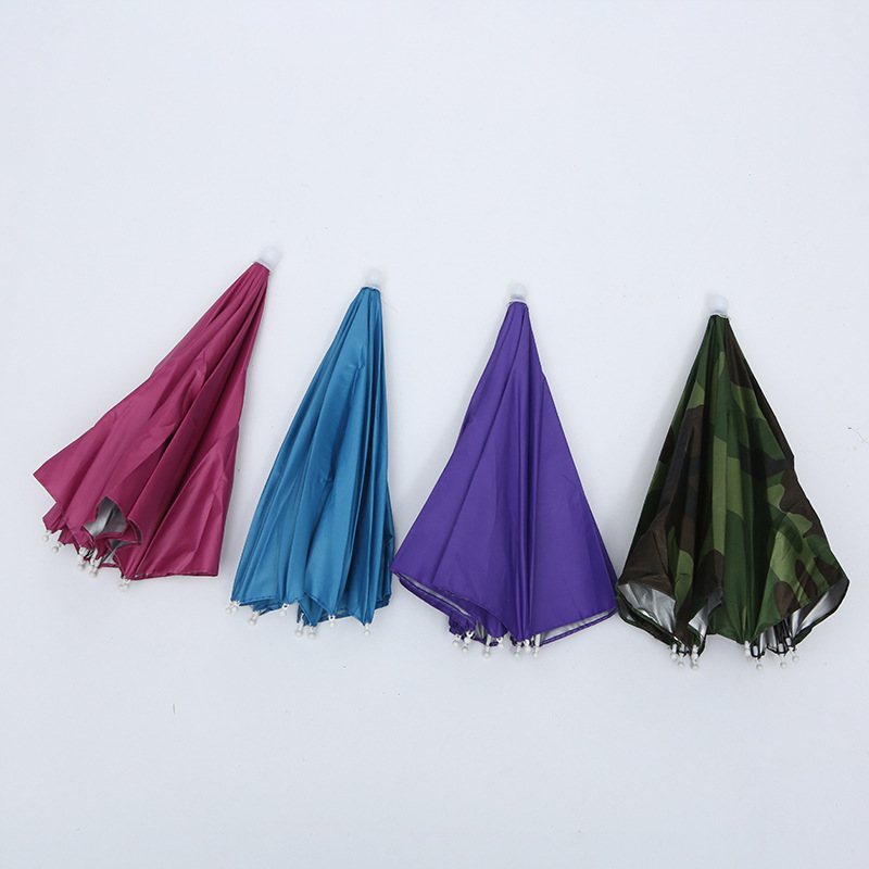 Umbrella Silver Glue Umbrella Cap Camouflage Hat Umbrella Cap Creative Sun Umbrella Foreign Trade Umbrella