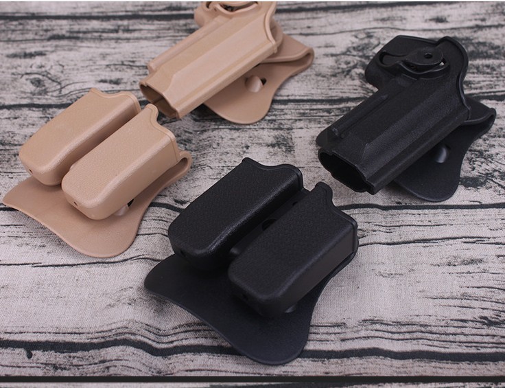 Cross-Border CQC Tactical Waist Bag CS Rotating Quick Pull Sleeve Outdoor M1911/ M92 /G17 Hard Plastic Q Holster Cross-Border CQC Tactical Waist Bag CS Rotating Quick Pull Sleeve Outdoor M1911/ M92 /G17 Hard Plastic Q Holster