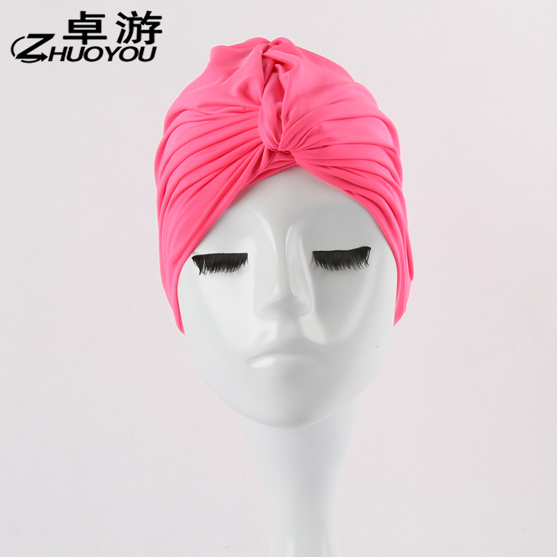 Swimming Cap plus Size Long Hair Not-Too-Tight Women's Swimming Cap Cloth plus Size Hot Spring Swimming Cap