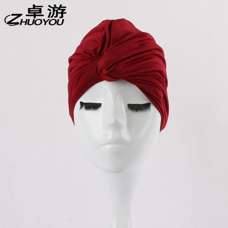 Swimming Cap plus Size Long Hair Not-Too-Tight Women's Swimming Cap Cloth plus Size Hot Spring Swimming Cap