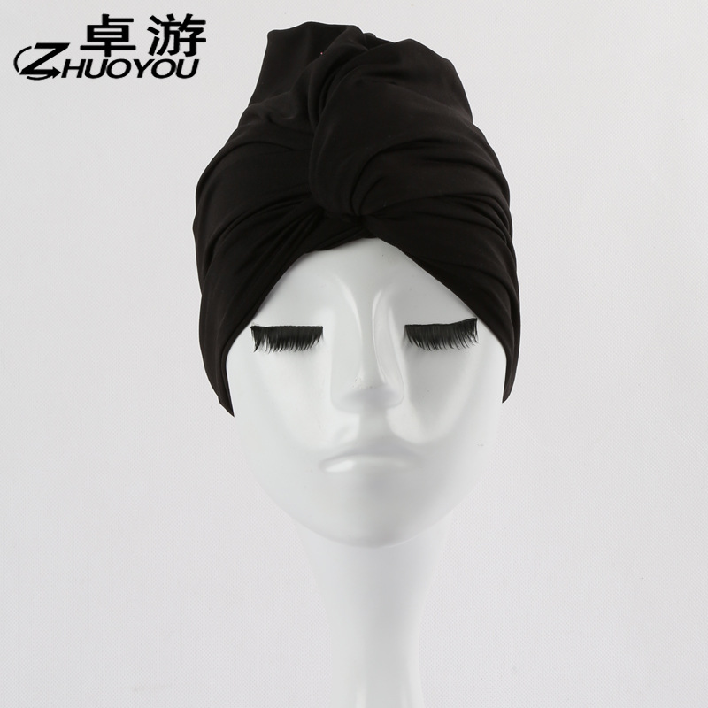 Swimming Cap plus Size Long Hair Not-Too-Tight Women's Swimming Cap Cloth plus Size Hot Spring Swimming Cap