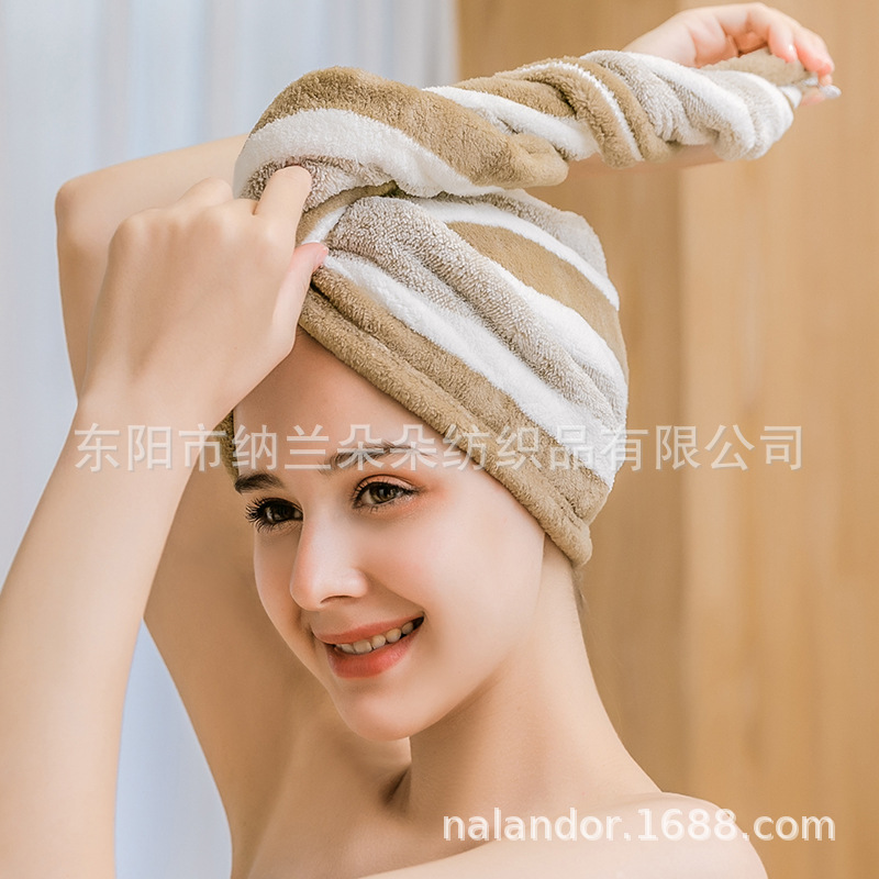 [Factory Direct Sales] Hair-Drying Cap Thickened Super Water-Absorbing and Quick-Drying Toque Wipe Hair 2022 New Wholesale