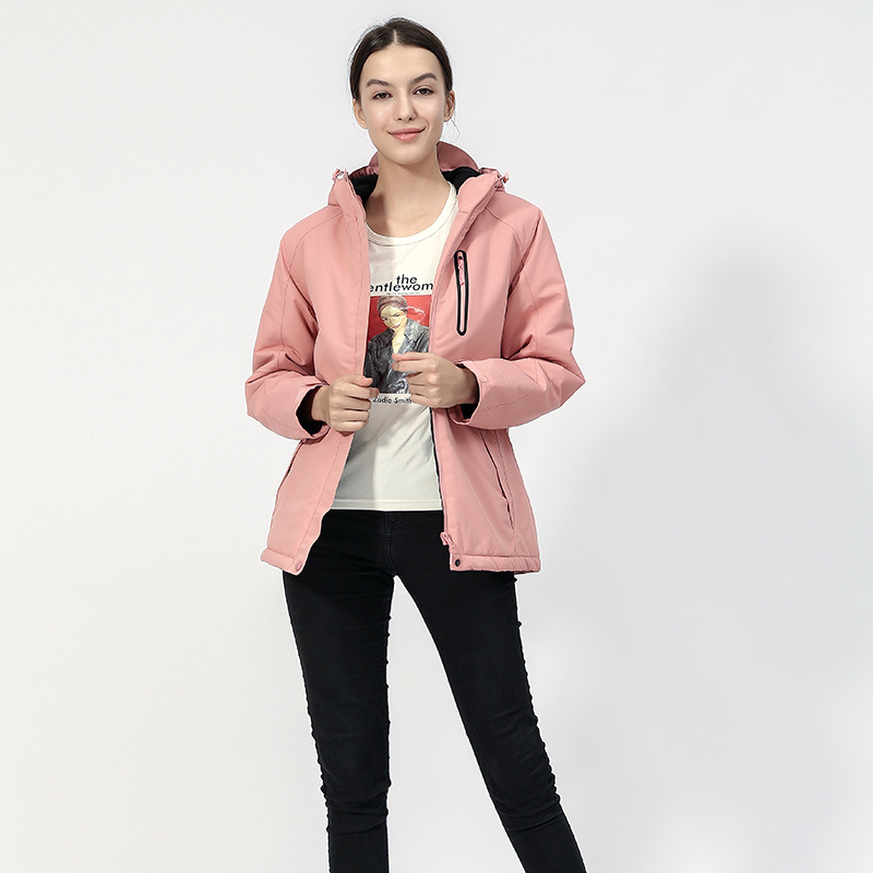 Intelligent Temperature Control Heating Cotton-Padded Clothes for Men and Women Winter Thickened Cold Protection Warm Charging Heating Cotton Coat Jacket Outdoor Shell Jacket
