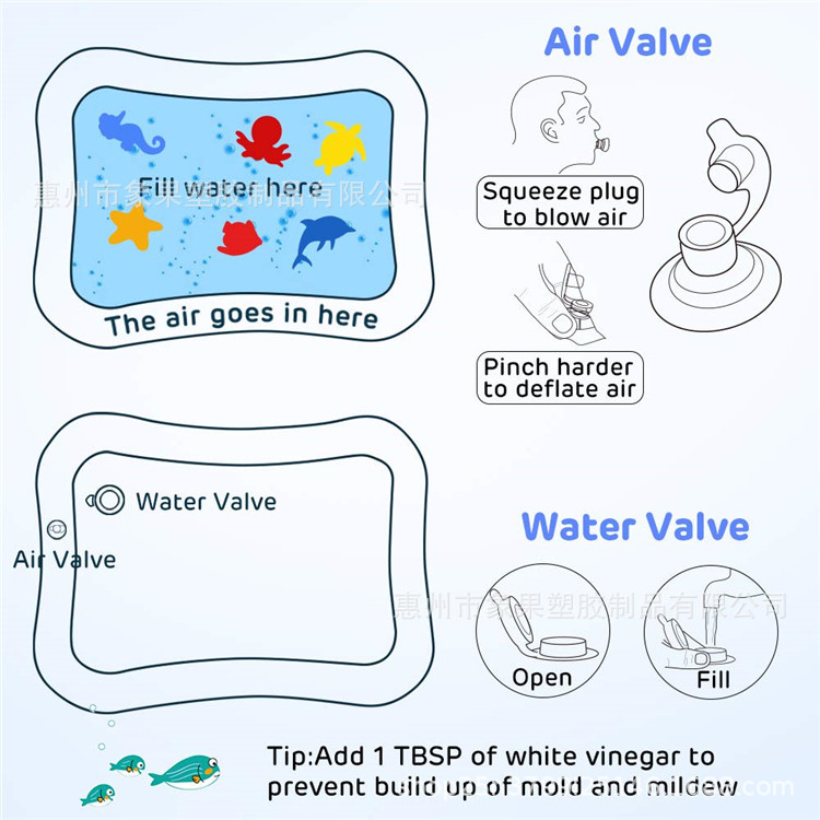 Shoot Water Cushion Baby Spray Water Cushion Inflatable Water Cushion Jellyfish Biological Floor Mat Ice Pad Baby Inflatable Pai Pai Le Water Cushion