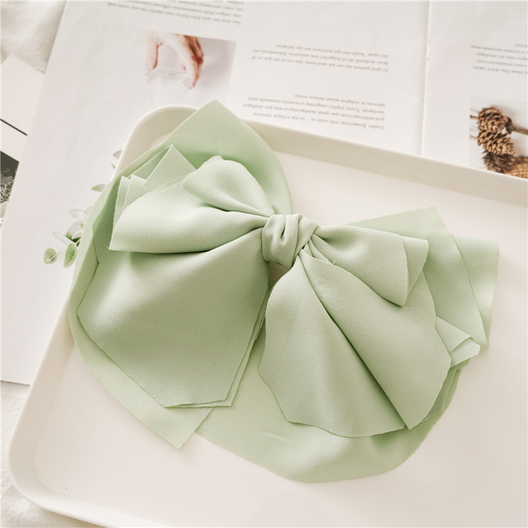 New Japanese and Korean Style Spring and Summer Solid Color Bag Waist Macaron Barrettes Fabric Boutique Ladies Headdress Hand Spring Clip