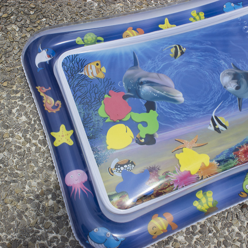 Cross-Border Hot Water Mat Summer Ice Pad Baby Pai Pai Le PVC Inflatable Pat Pad Children Water Cushion
