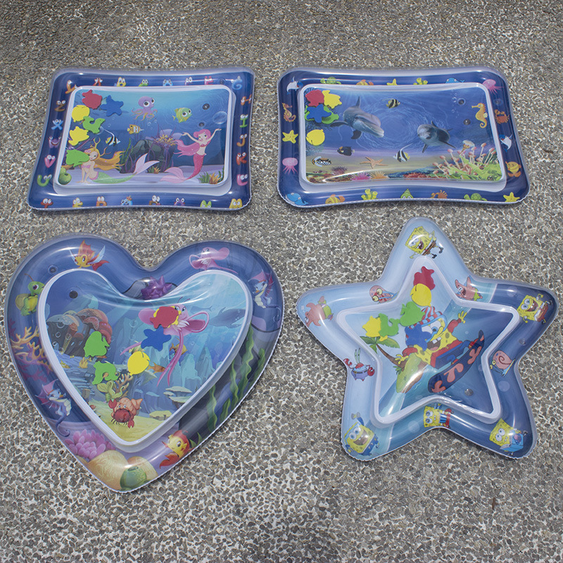 Cross-Border Hot Water Mat Summer Ice Pad Baby Pai Pai Le PVC Inflatable Pat Pad Children Water Cushion